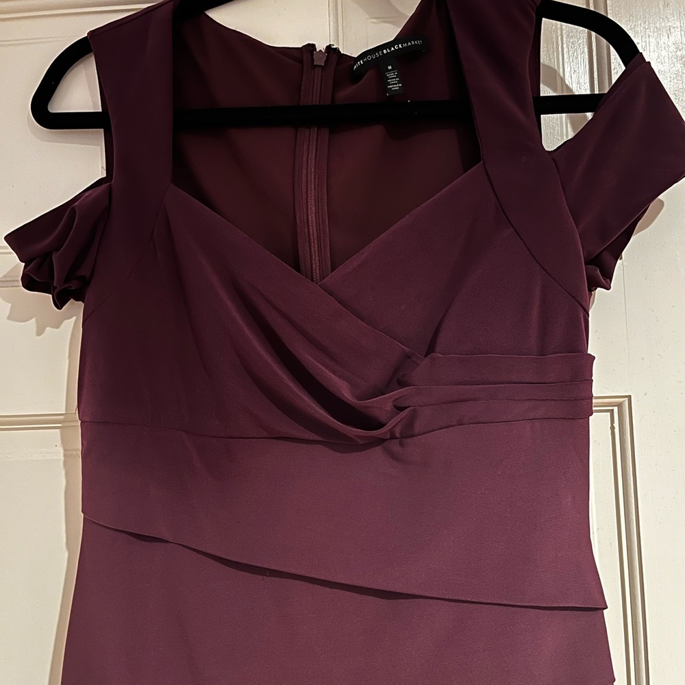 Bodycon fitted dress with peek a boo shoulders